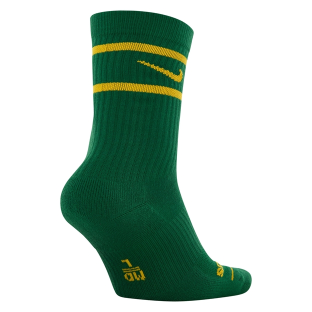South Africa Springboks Adults Everyday Cushion Socks 26/27 Gorge Green - Green Back View