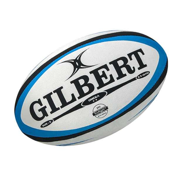 Gilbert Omega Match Rugby Ball White - Front