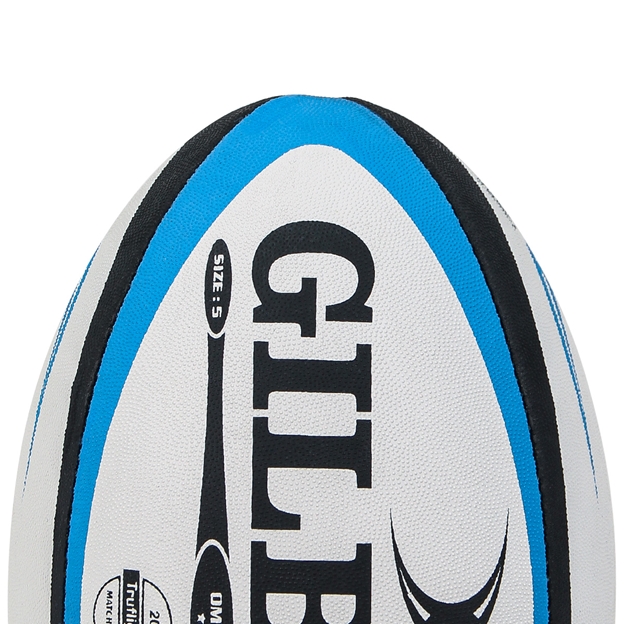 Gilbert Omega Match Rugby Ball White - Grip
