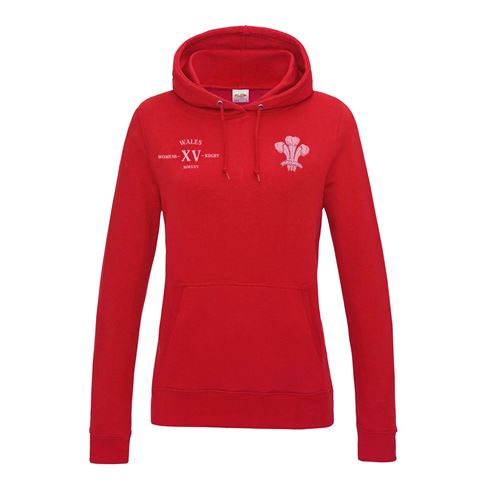 Womens World Cup Wales Womens Classic Hoodie Red - Front View
