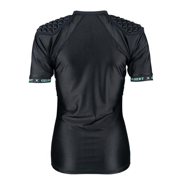 Gilbert Womens Triflex Lite V3 Rugby Shoulder Pads Black - Back View