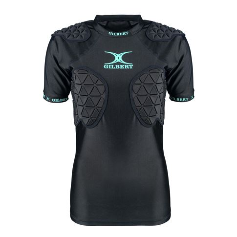 Gilbert Womens Triflex Lite V3 Rugby Shoulder Pads Black - Front View