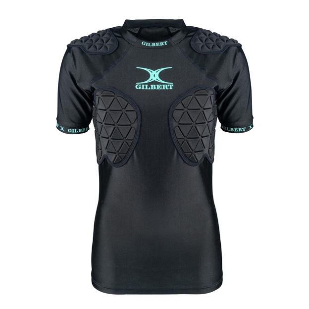 Gilbert Womens Triflex Lite V3 Rugby Shoulder Pads Black - Front View