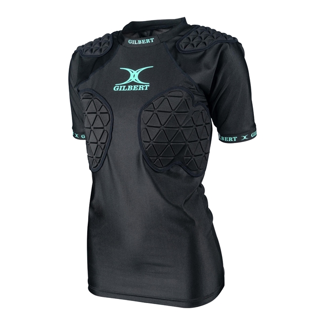 Gilbert Womens Triflex Lite V3 Rugby Shoulder Pads Black - Side View