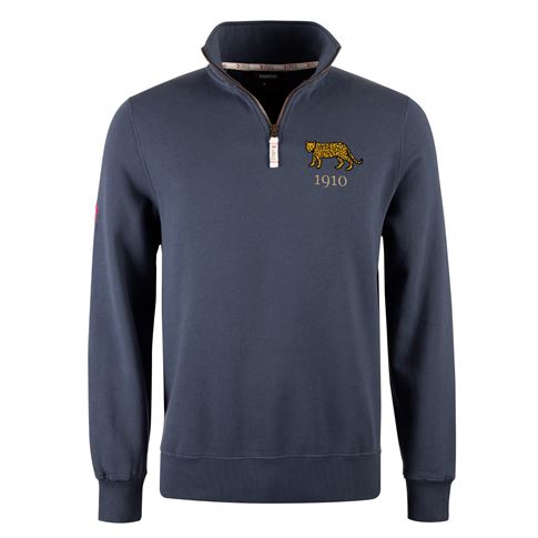 R1823 Argentina 1910 Quarter Zip Top - Petrol Blue