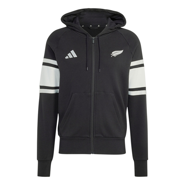 All Blacks Mens Leisurewear Full Zip Hoodie 26/27 All Black - Front View