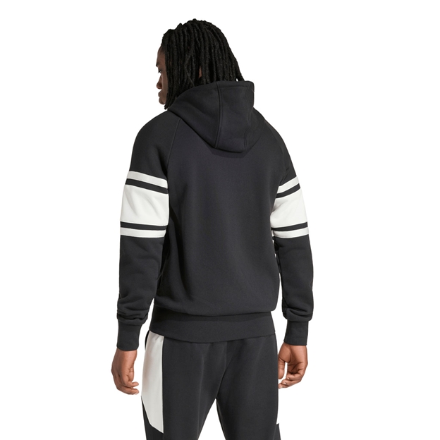All Blacks Mens Leisurewear Full Zip Hoodie 26/27 All Black - Model Back View