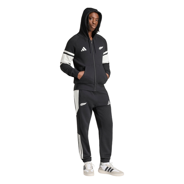 All Blacks Mens Leisurewear Full Zip Hoodie 26/27 All Black - Model Walking View