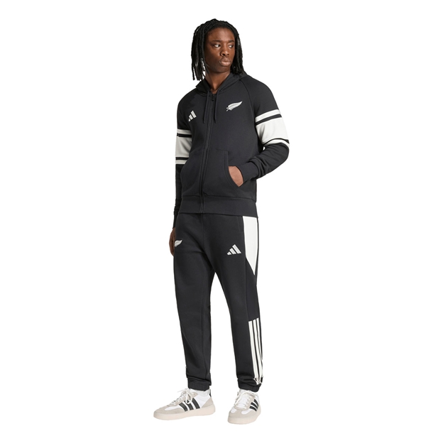 All Blacks Mens Leisurewear Full Zip Hoodie 26/27 All Black - Model Standing View
