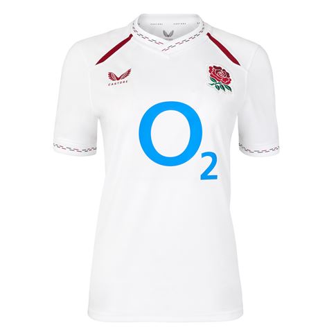 England Womens Home Rugby Shirt 26/27 Brilliant White - Front