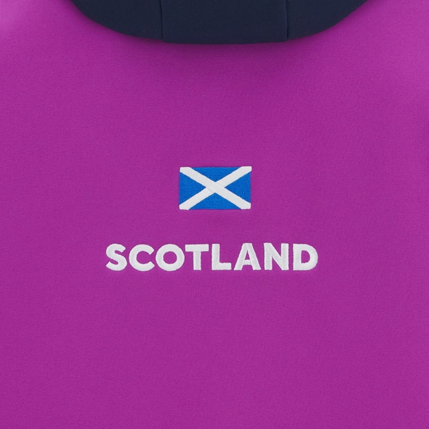 Scotland Junior Softshell Jacket 25/26 Navy/Purple - Scotland Flag Embroidery