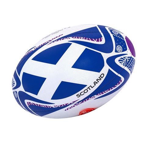 Rugby World Cup 2027 Gilbert Scotland Flag Rugby Ball - Front View