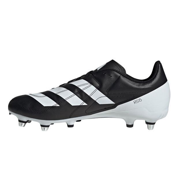 adidas Adults RS15 Soft Ground Rugby Boots Black - Instep