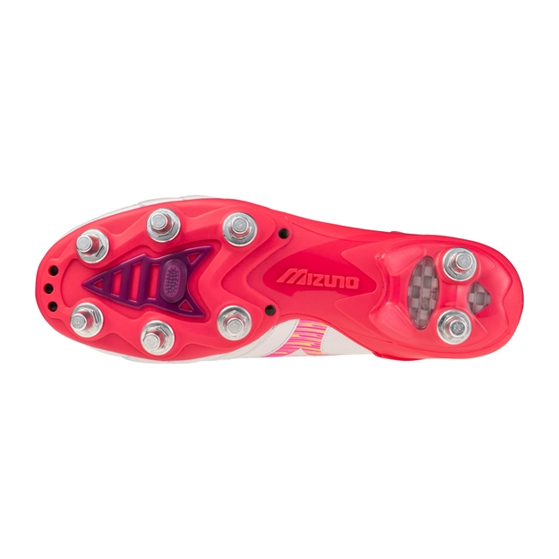 Mizuno Adults Morelia Neo IV Βeta Elite SI Soft Ground Rugby Boots Blazing Flair - Soleplate