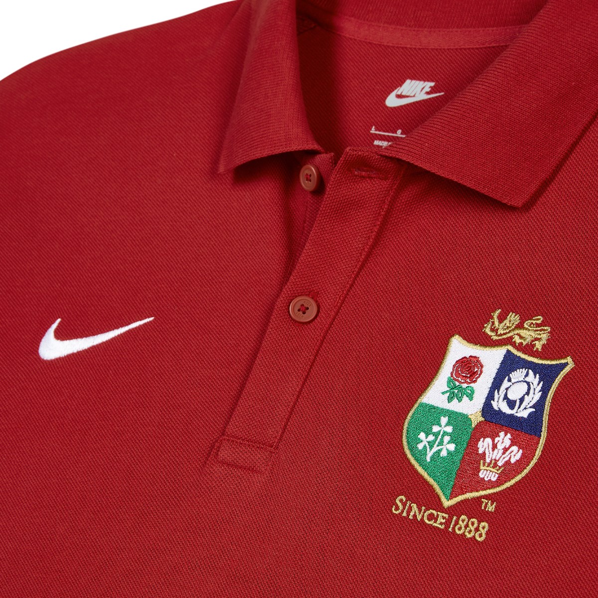British & Irish Lions Mens Travel Polo 2027 - Pepper Red - Front