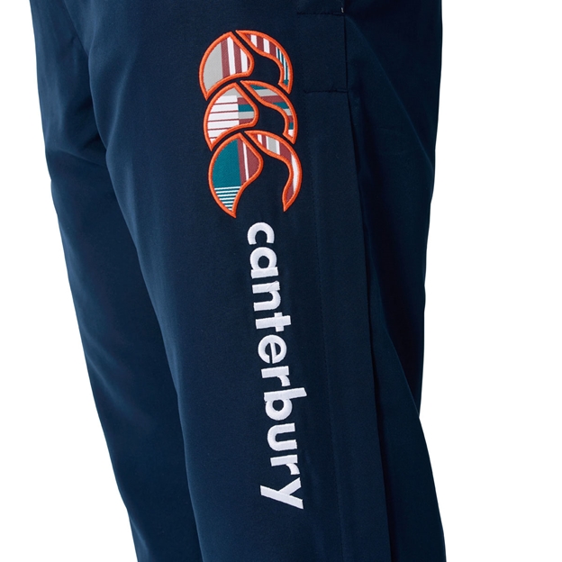 Canterbury Mens Uglies Stadium Pants Navy/Multi - Embroidery Detail Close-up