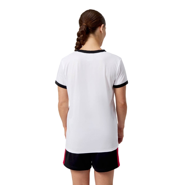 Canterbury Womens Legends Ringer T-Shirt Bright White - Model Back