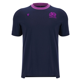 Scotland Mens Athleisure Cotton T-Shirt 25/26 Navy - Front