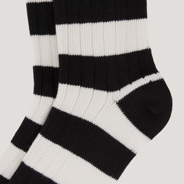 Classic Striped Socks - Black/Cream