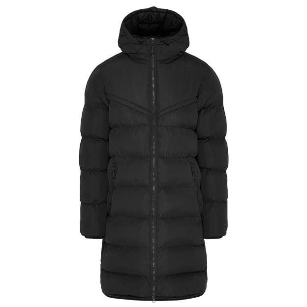 Rugbystore Adults Performance Showerproof Padded Coat Black - Front View