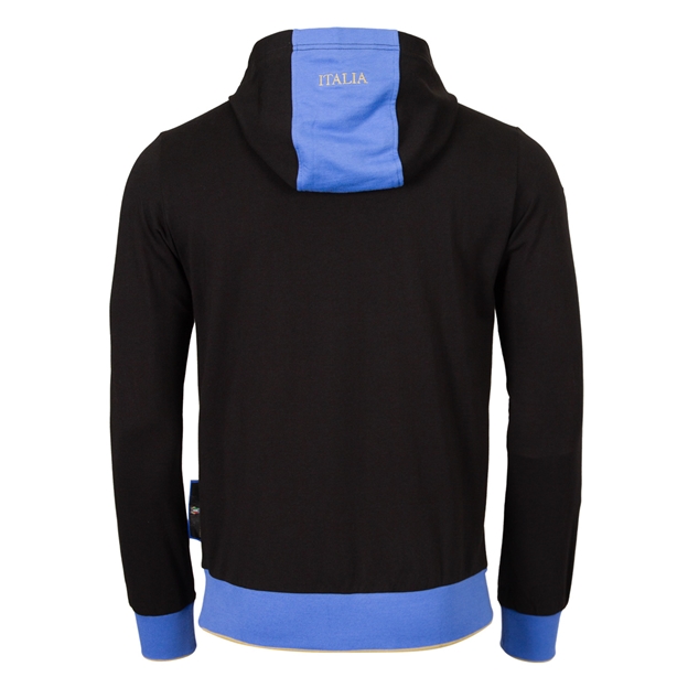 Italy Mens Supporters Cotton Hoody 25/26 Black - Back