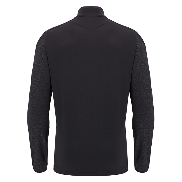 Wales Mens Training 1/4 Zip Top - Black 2025 - Back
