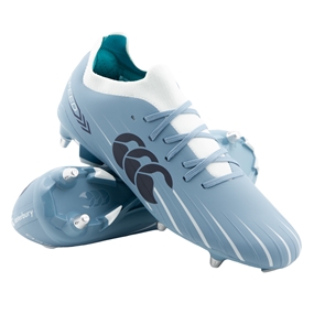 Canterbury Adults Speed Falcon 2.0 Pro Soft Ground Rugby Boots Mountain Spring Blue - Front View
