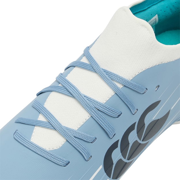 Canterbury Adults Speed Falcon 2.0 Pro Soft Ground Rugby Boots Mountain Spring Grey - Lacing Close-up