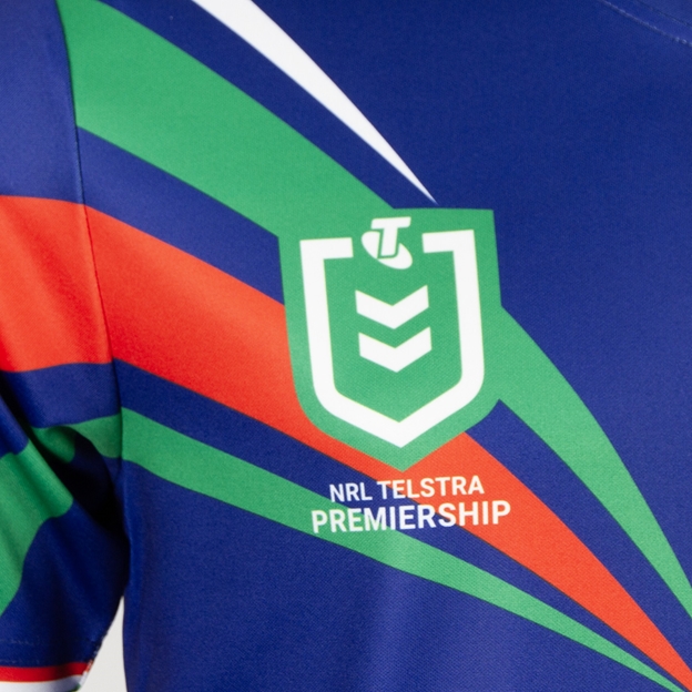New Zealand Warriors Adults Supporters Shirt 2026 Purple - NRL Logo Close-up