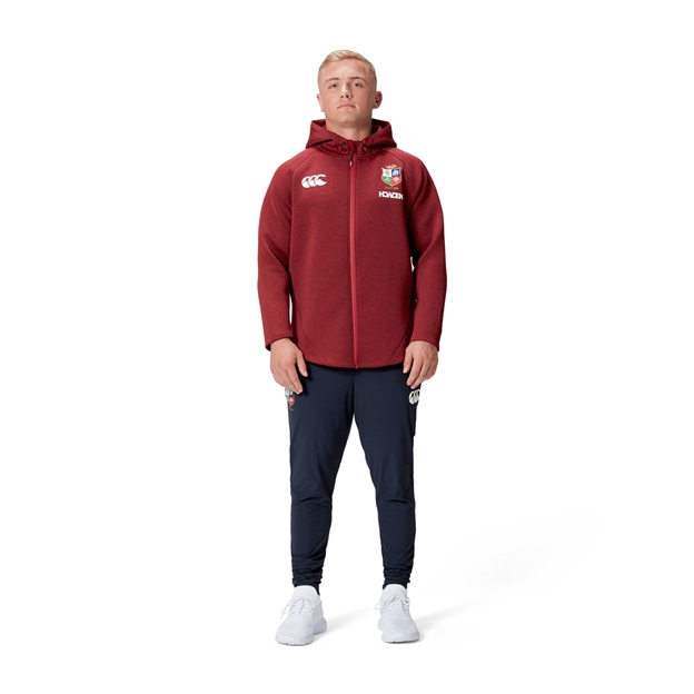 British and Irish Lions Mens Everest Hoody Red - Model