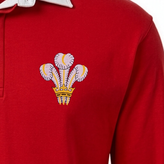 Wales Mens Classic Rugby Shirt - Long Sleeve Red