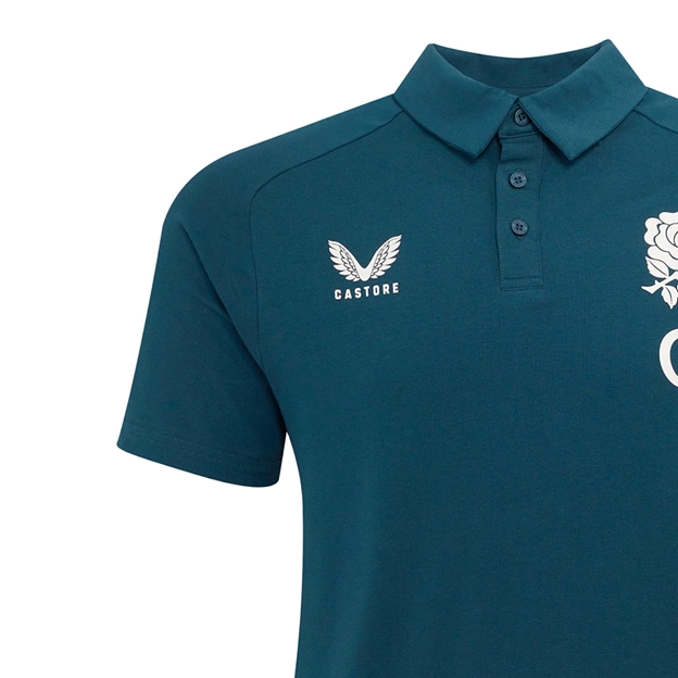 England Womens Travel Short Sleeve Polo 25/26 - Reflecting Pond