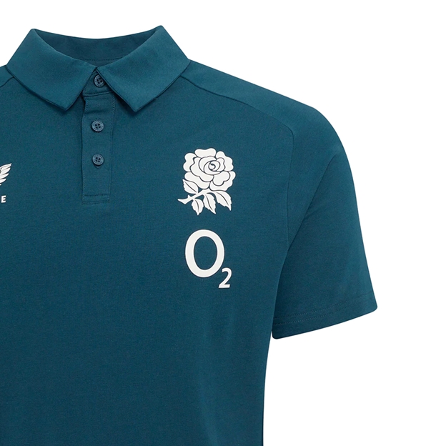 England Womens Travel Short Sleeve Polo 25/26 - Reflecting Pond