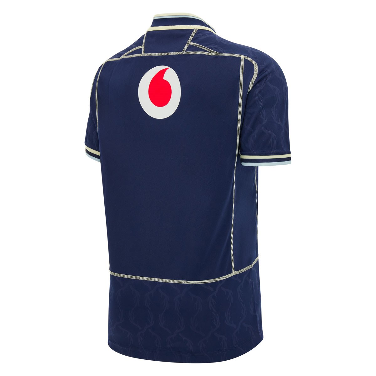Scotland Mens Home Rugby Shirt 26/27 Navy and Sand - Front View