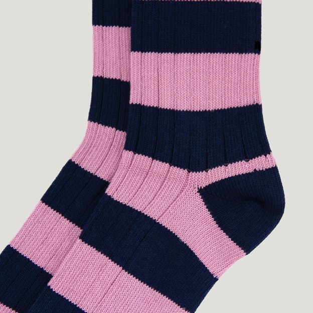 Classic Striped Socks - Blue/Pink